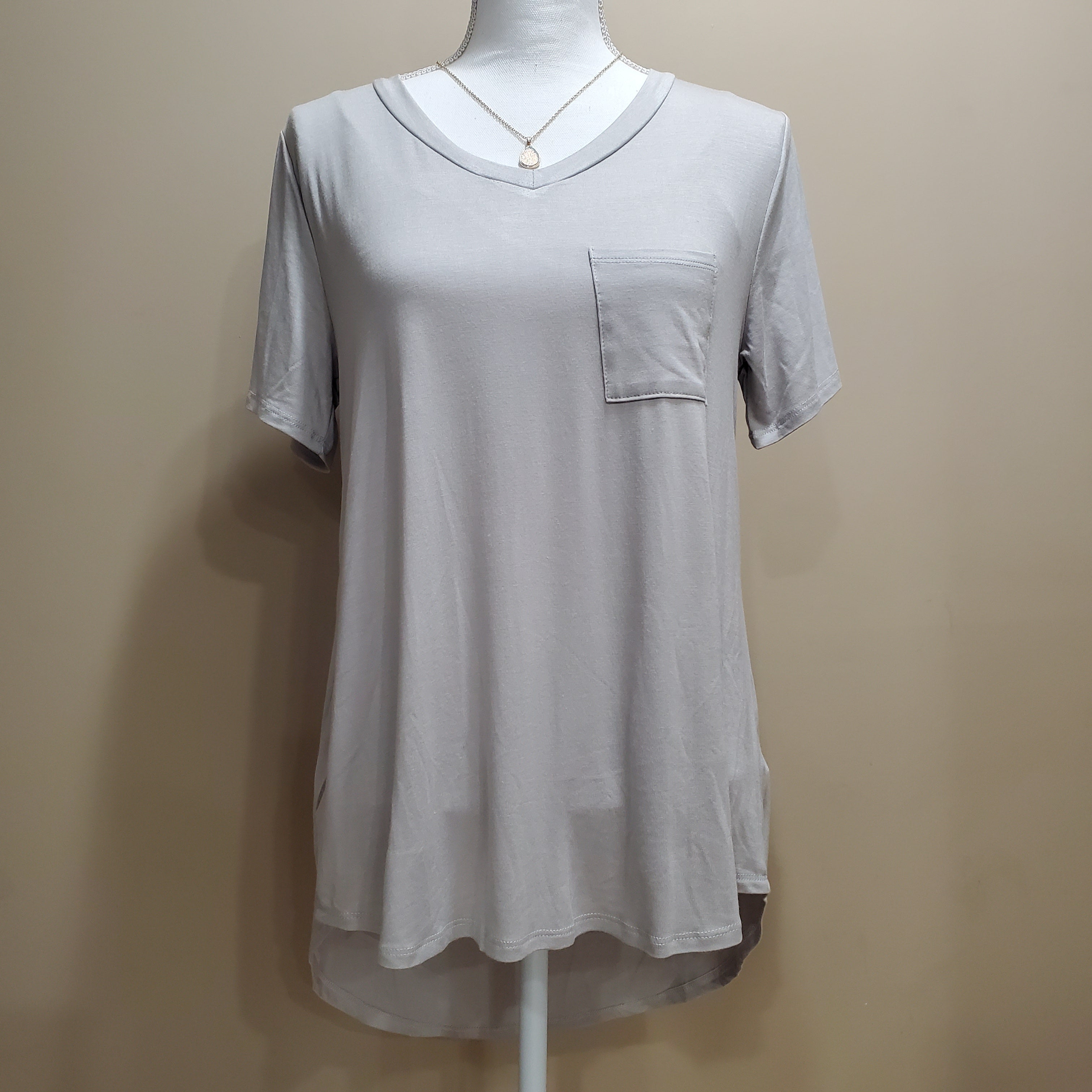 Basic Grey Pocket Tee