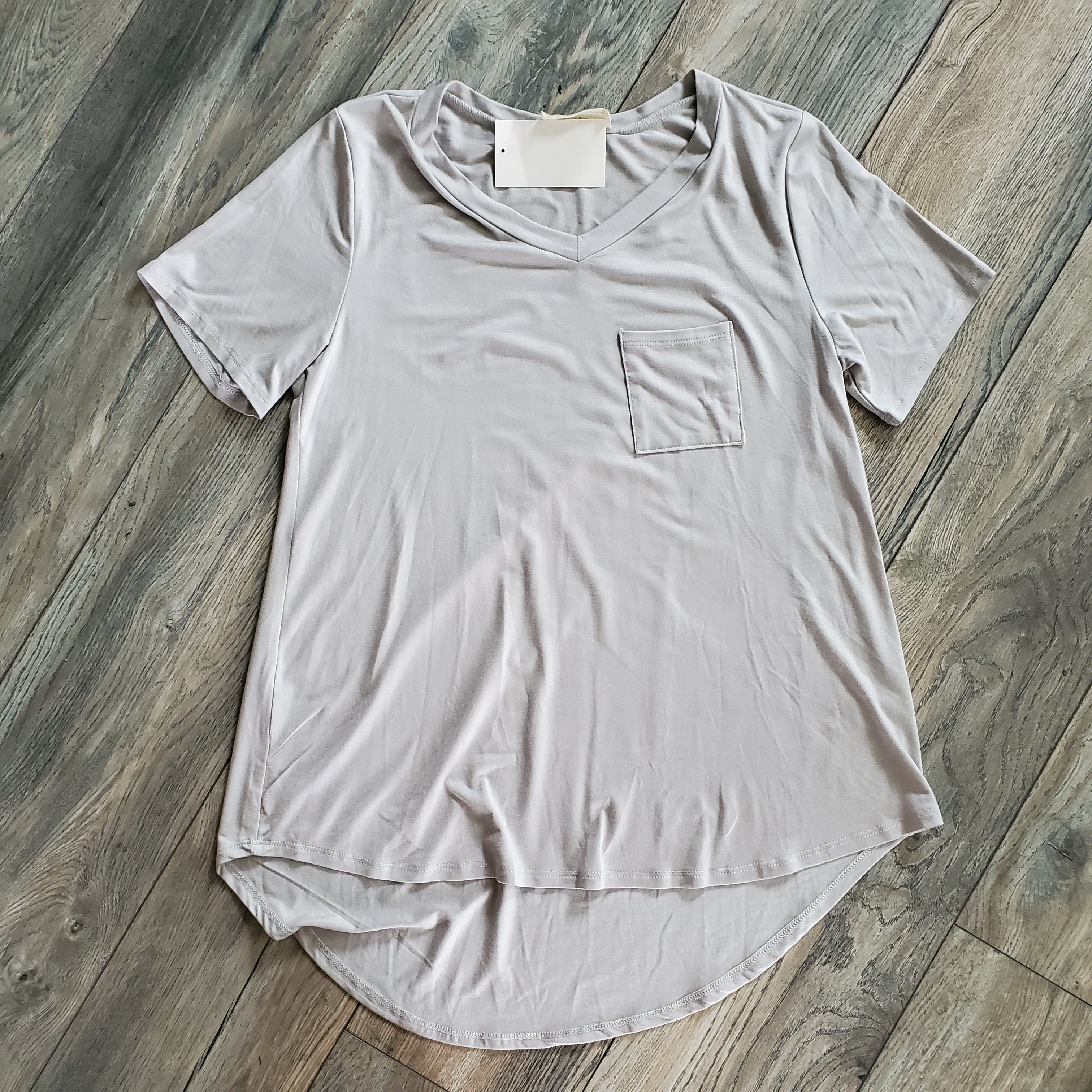 Basic Grey Pocket Tee