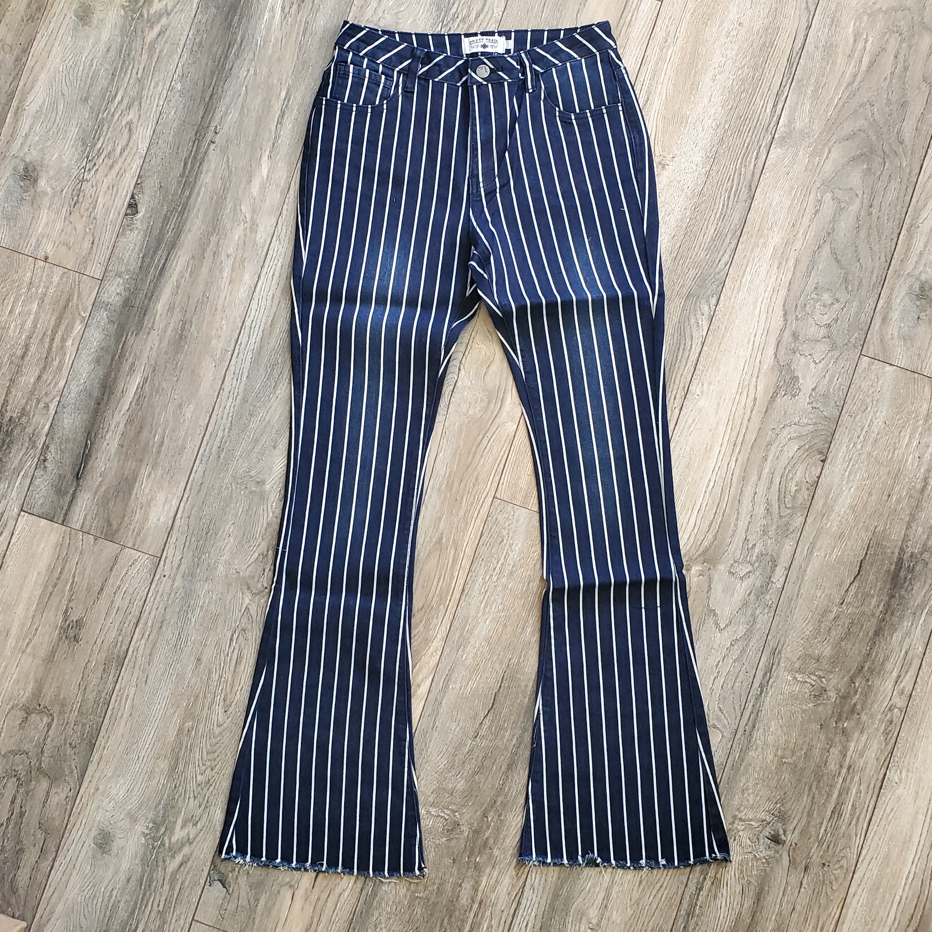 Pinstripe Flare Jean
