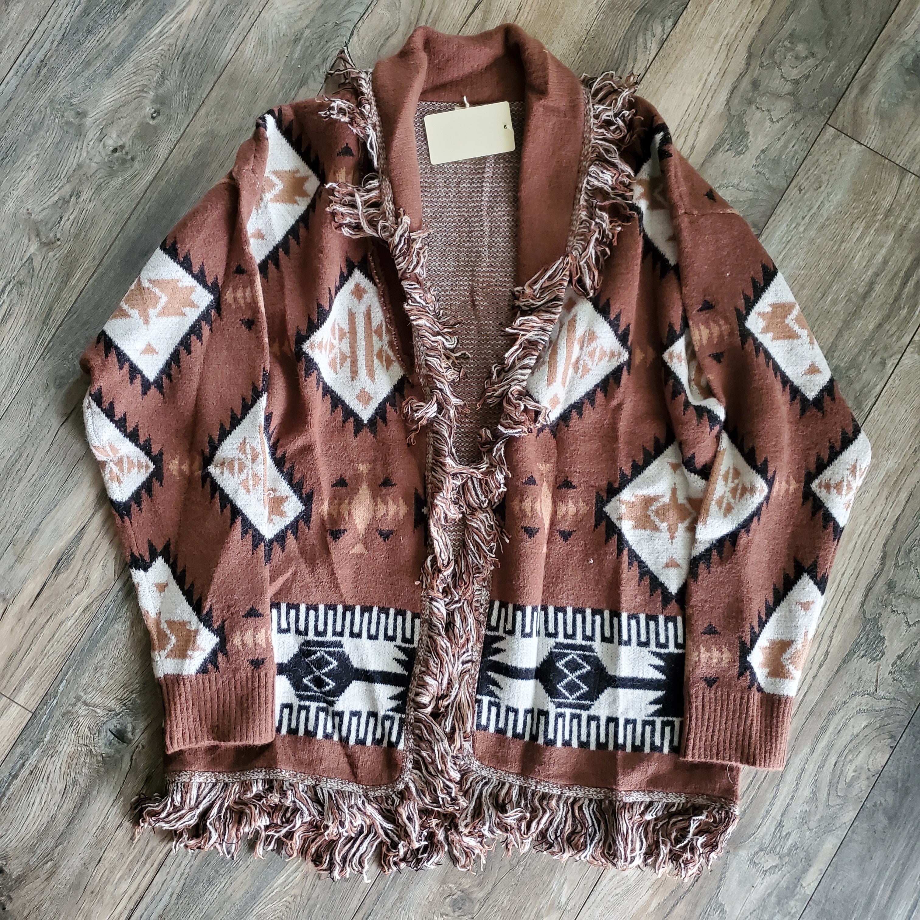Chocolate Aztec Cardigan