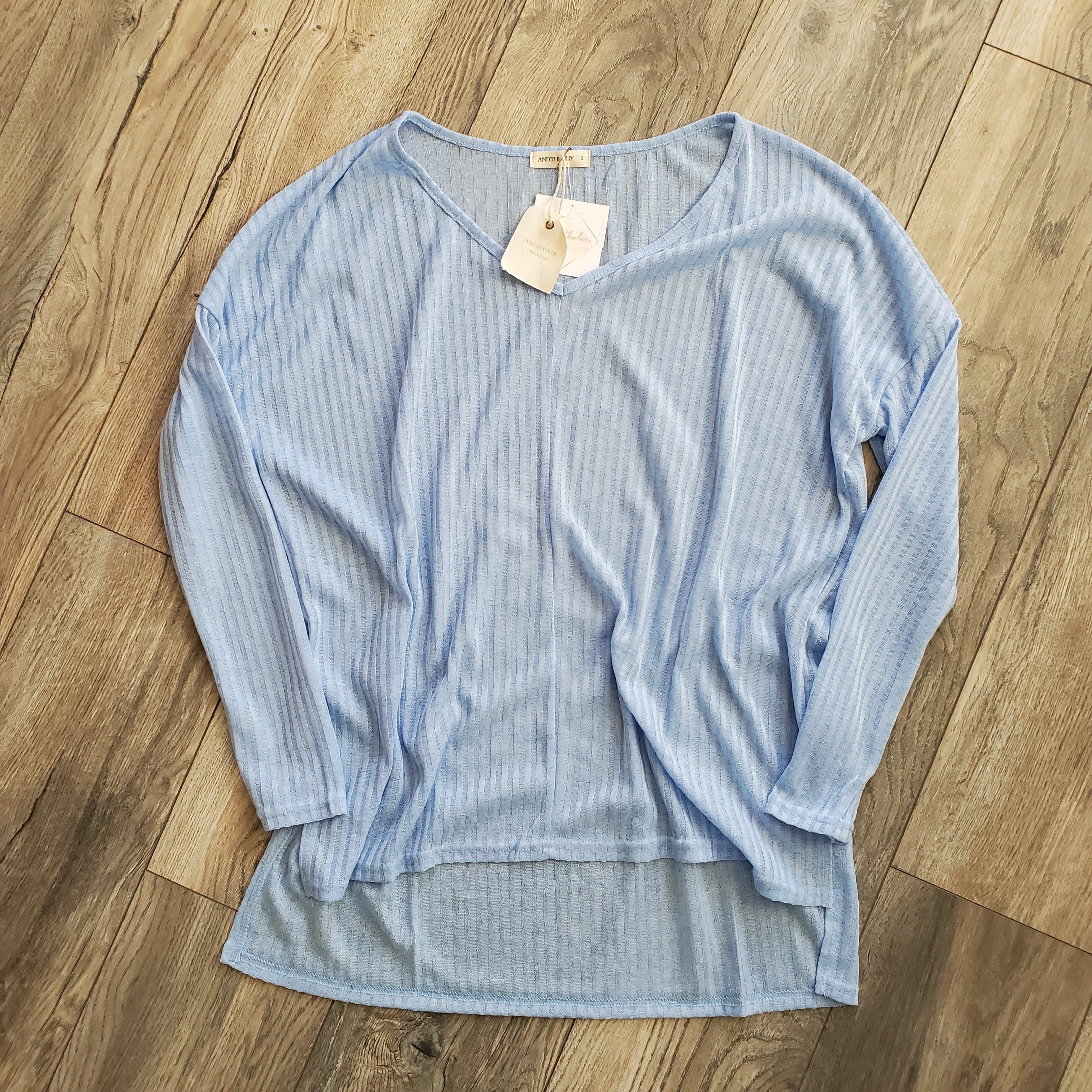 Baby Blue Knit Top