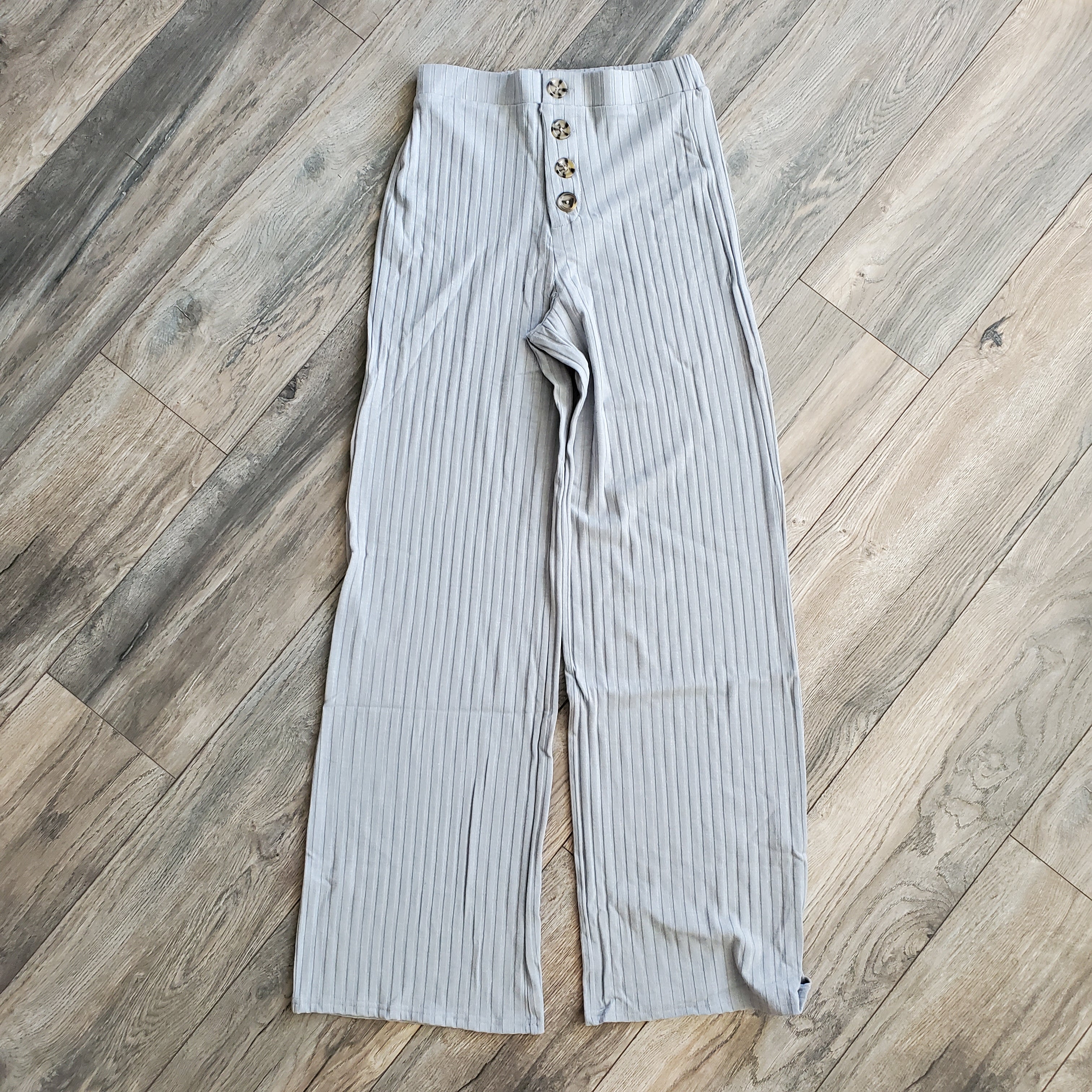 Rib Knit Wide Leg Pants