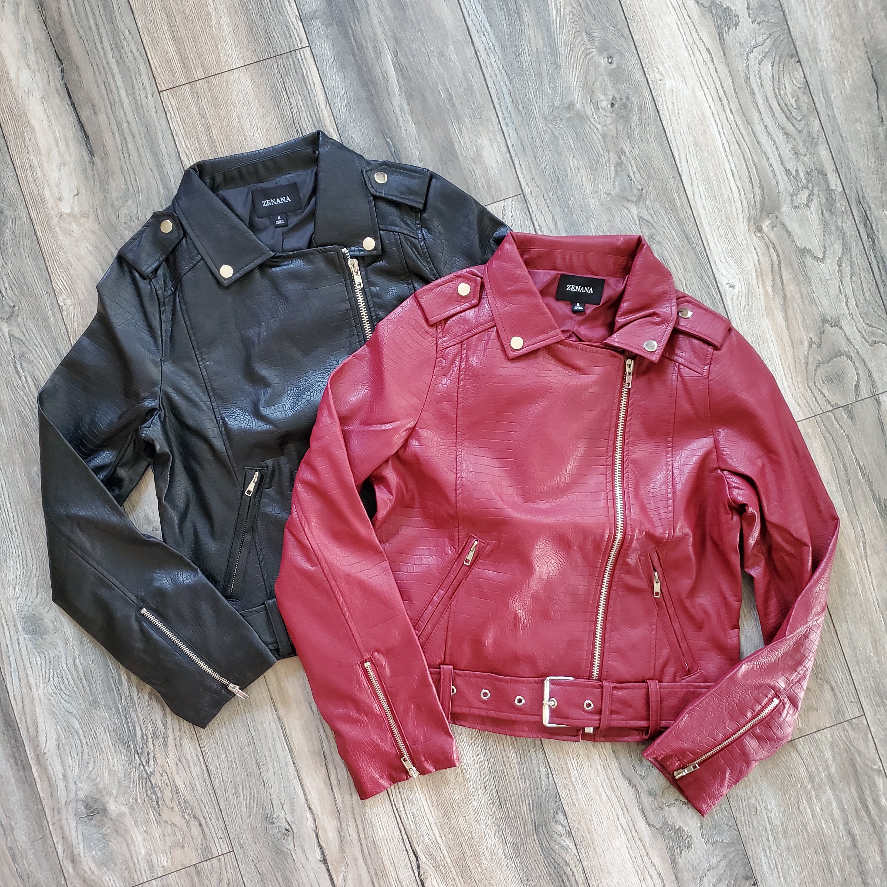 Snake Leather Moto Jacket