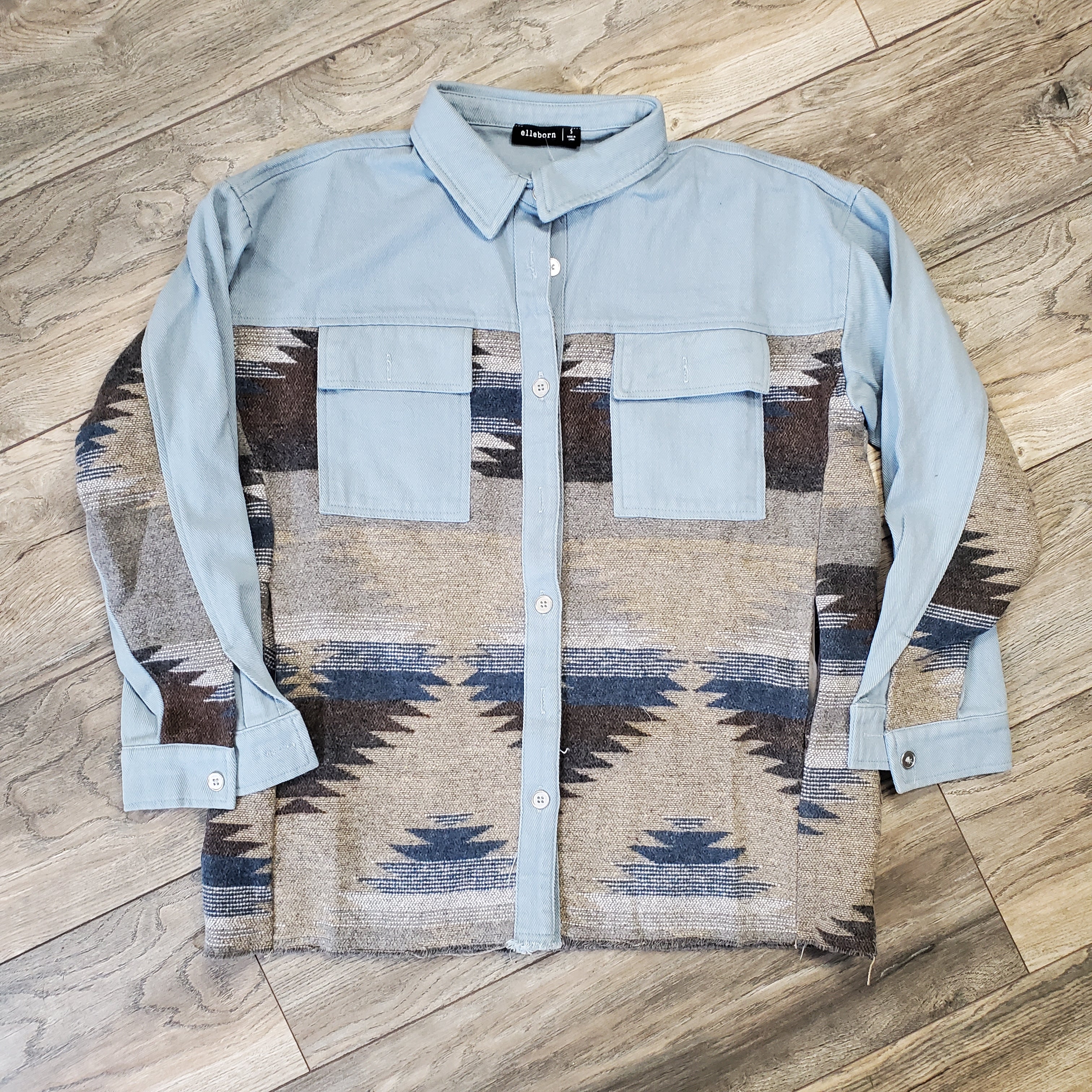 Denim Aztec Shacket