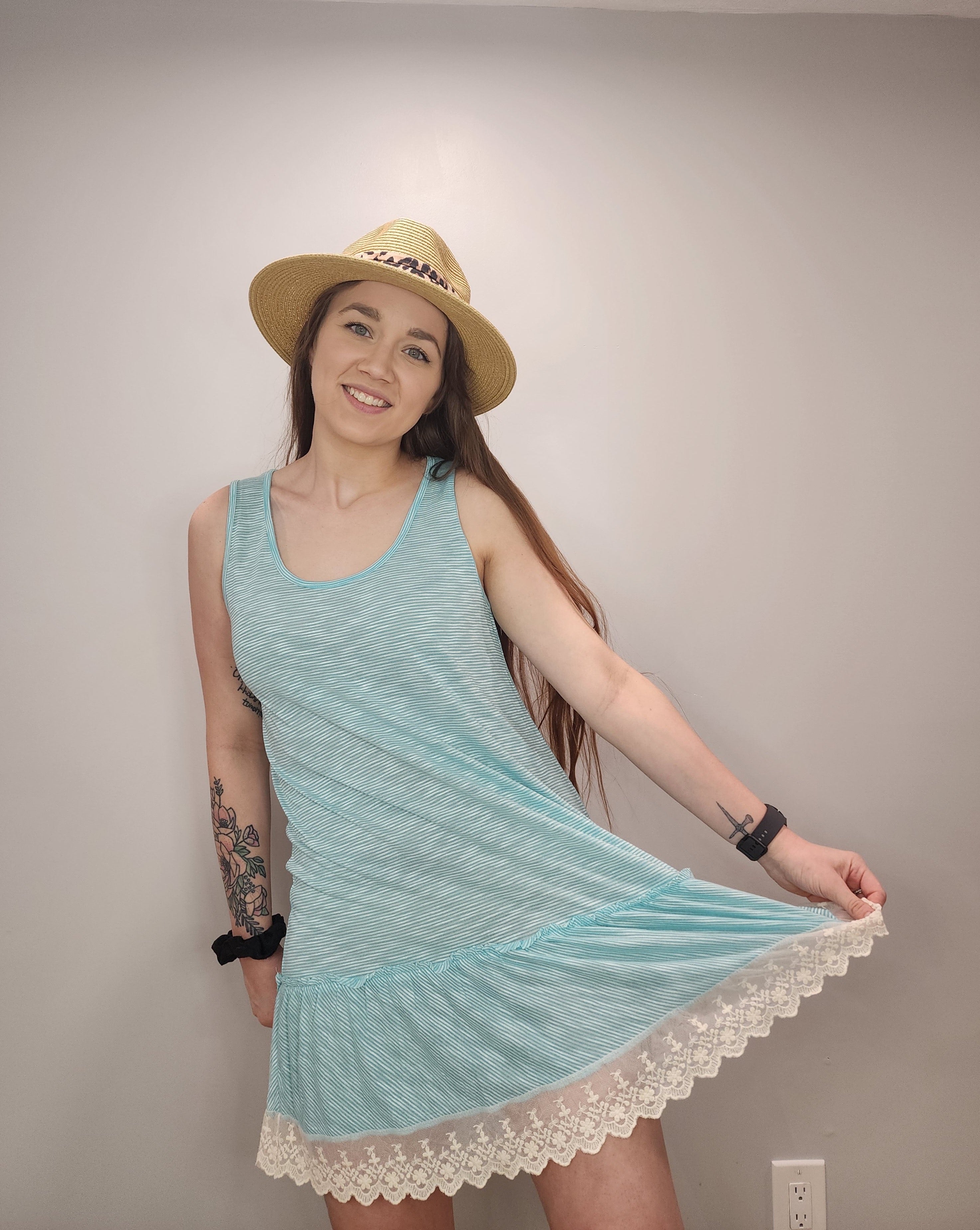 Ruffled Lace Tunic Tank