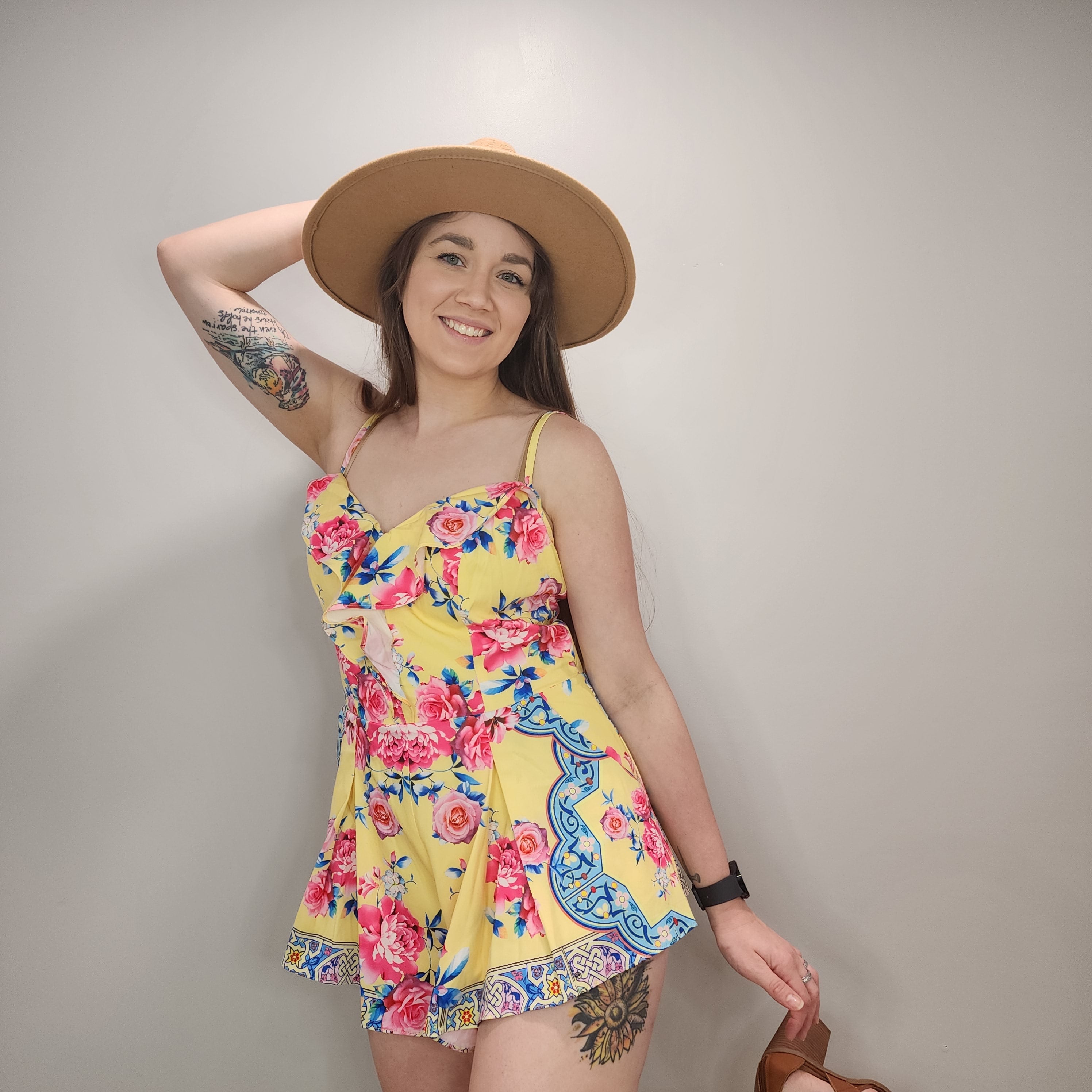 Floral Print Romper
