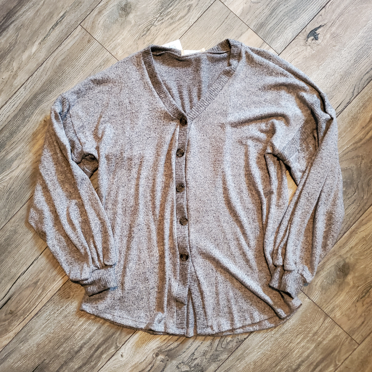 Hacci Knit Button Up Top