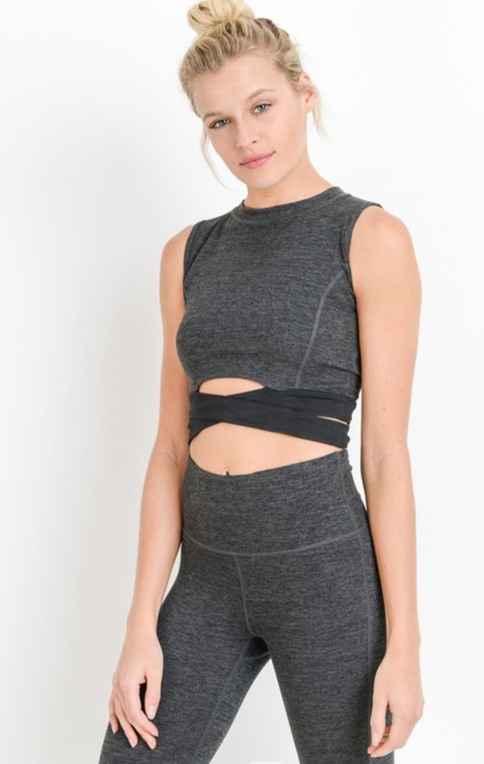 Peekaboo Bandage Sleeveless Crop Top