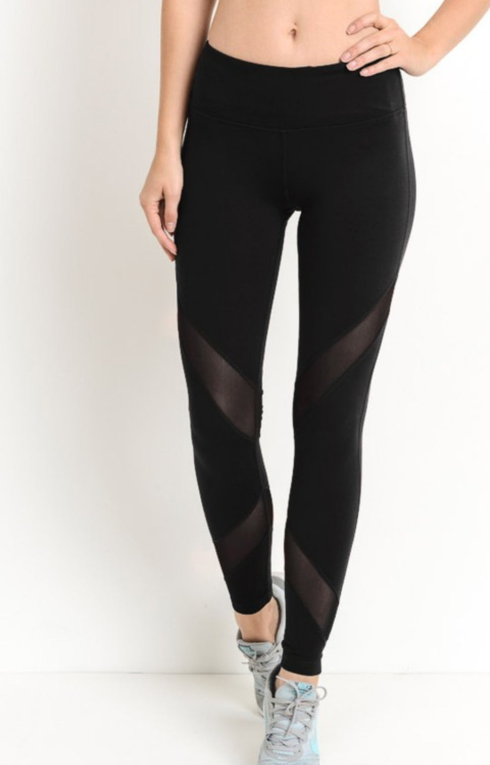 Criss Cross Mesh Full Leggings