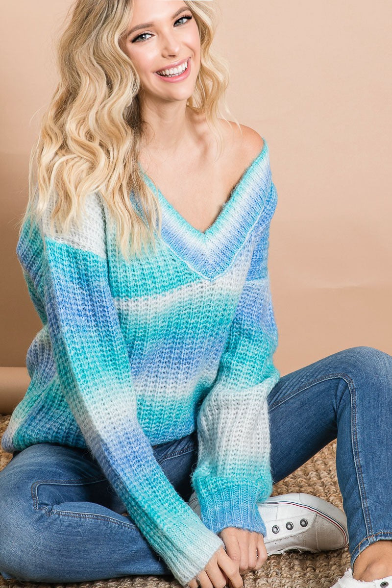 Multi Color Ombré Sweater