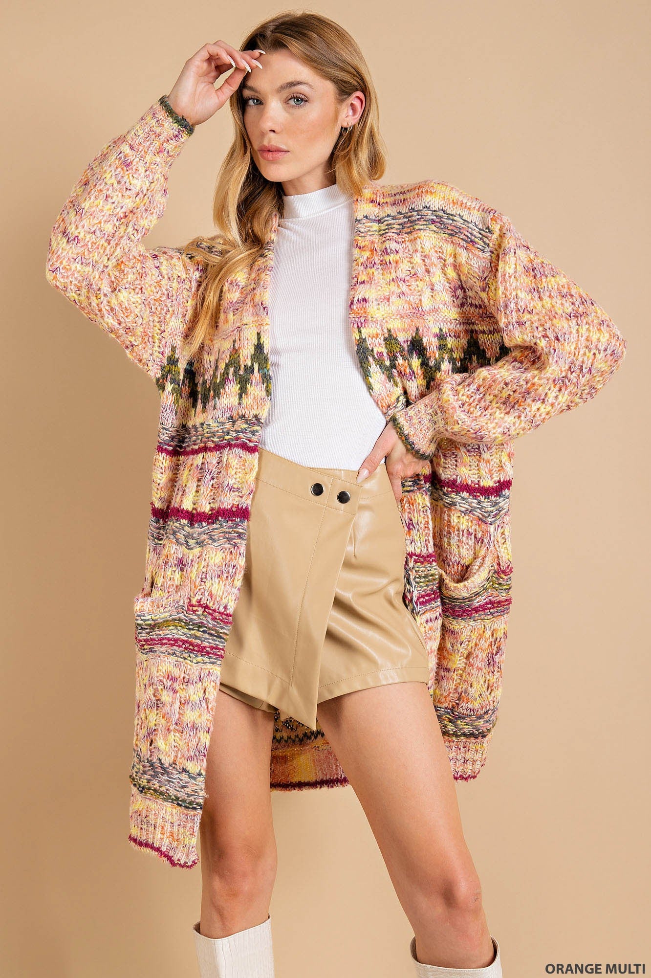 Open Front Longline Cardigan