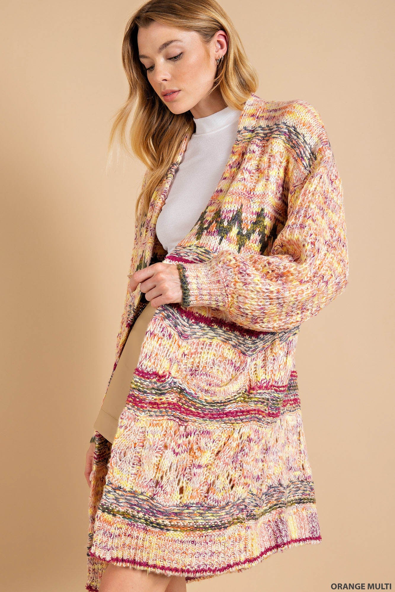 Open Front Longline Cardigan