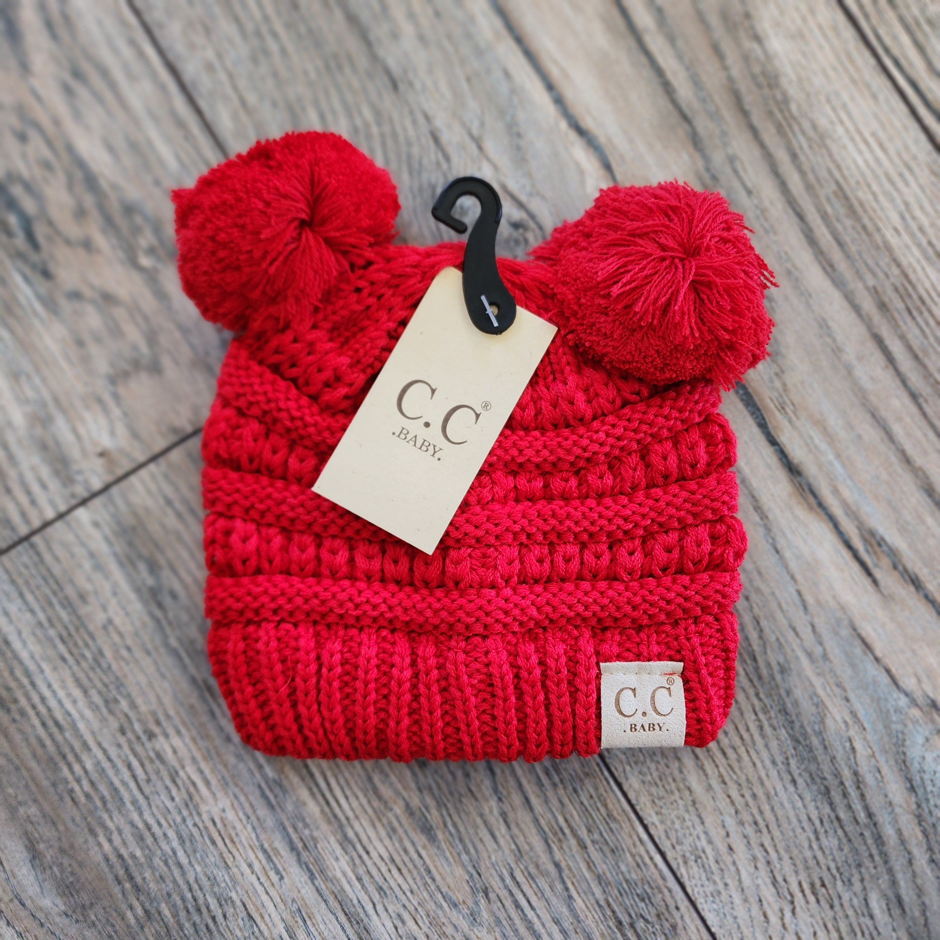 CC Baby Double Pom Beanie