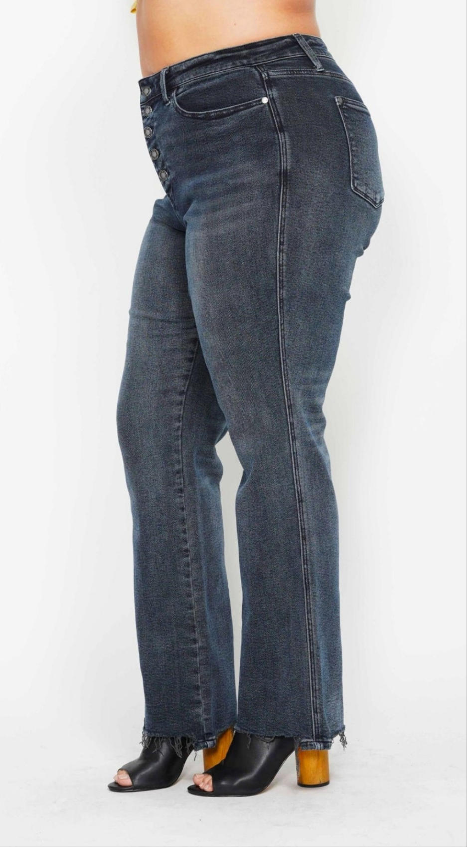 + JB Button Fly Straight Jeans