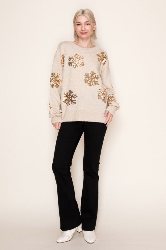 Snowflakes Knit Sweater