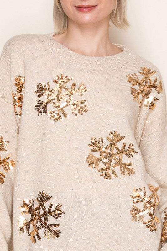 Snowflakes Knit Sweater