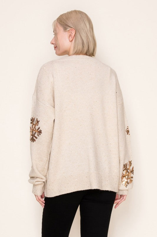 Snowflakes Knit Sweater