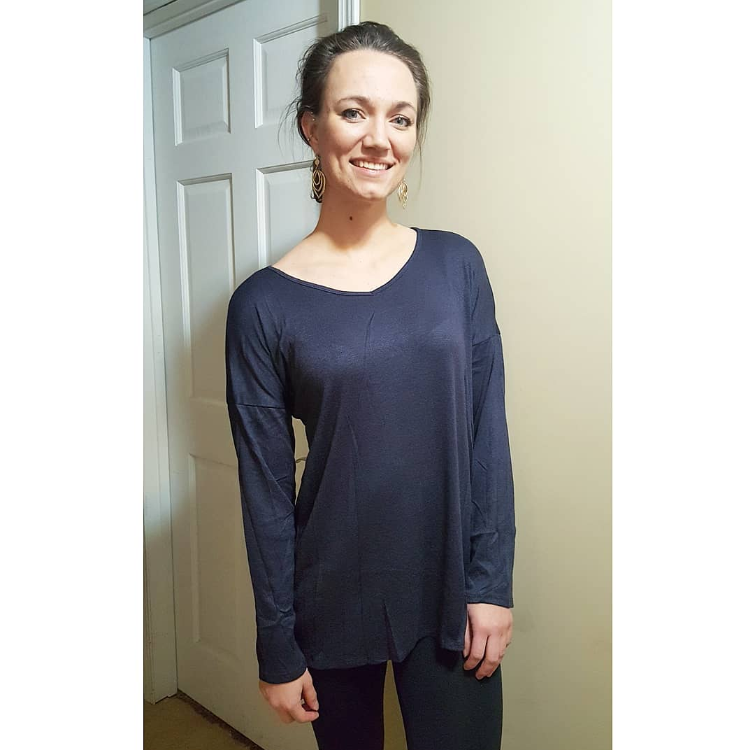 Faux Cashmere Long Sleeve Back Twist Sweater Top