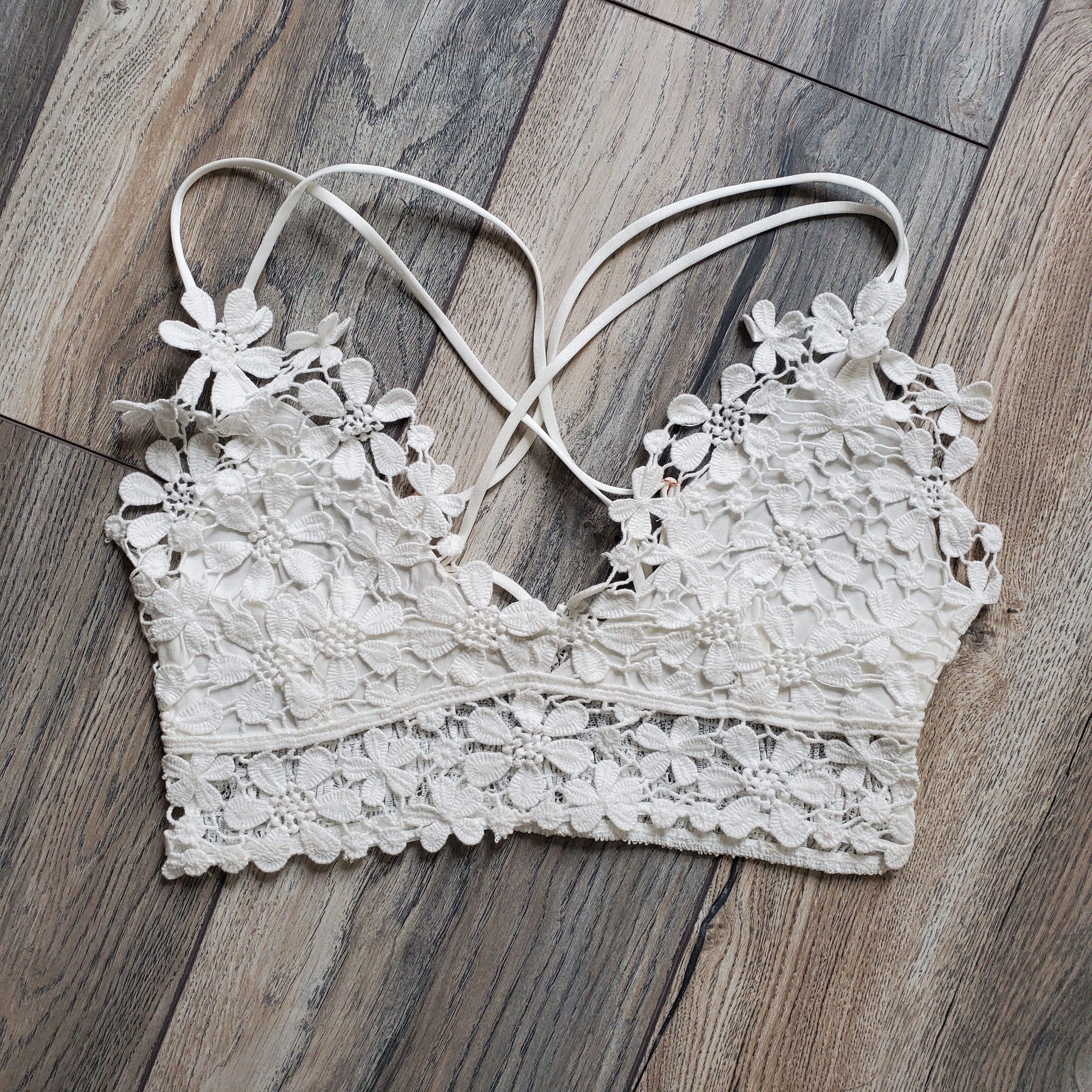 Overlay Crochet Longline Bralette