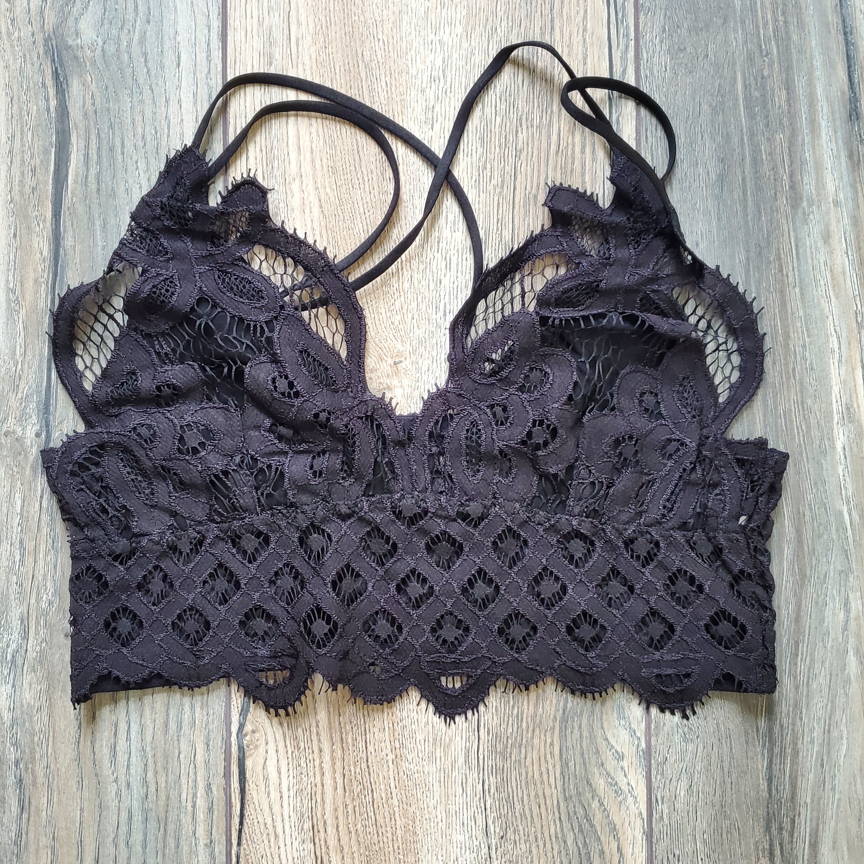 Crochet Lace Longline Bralette