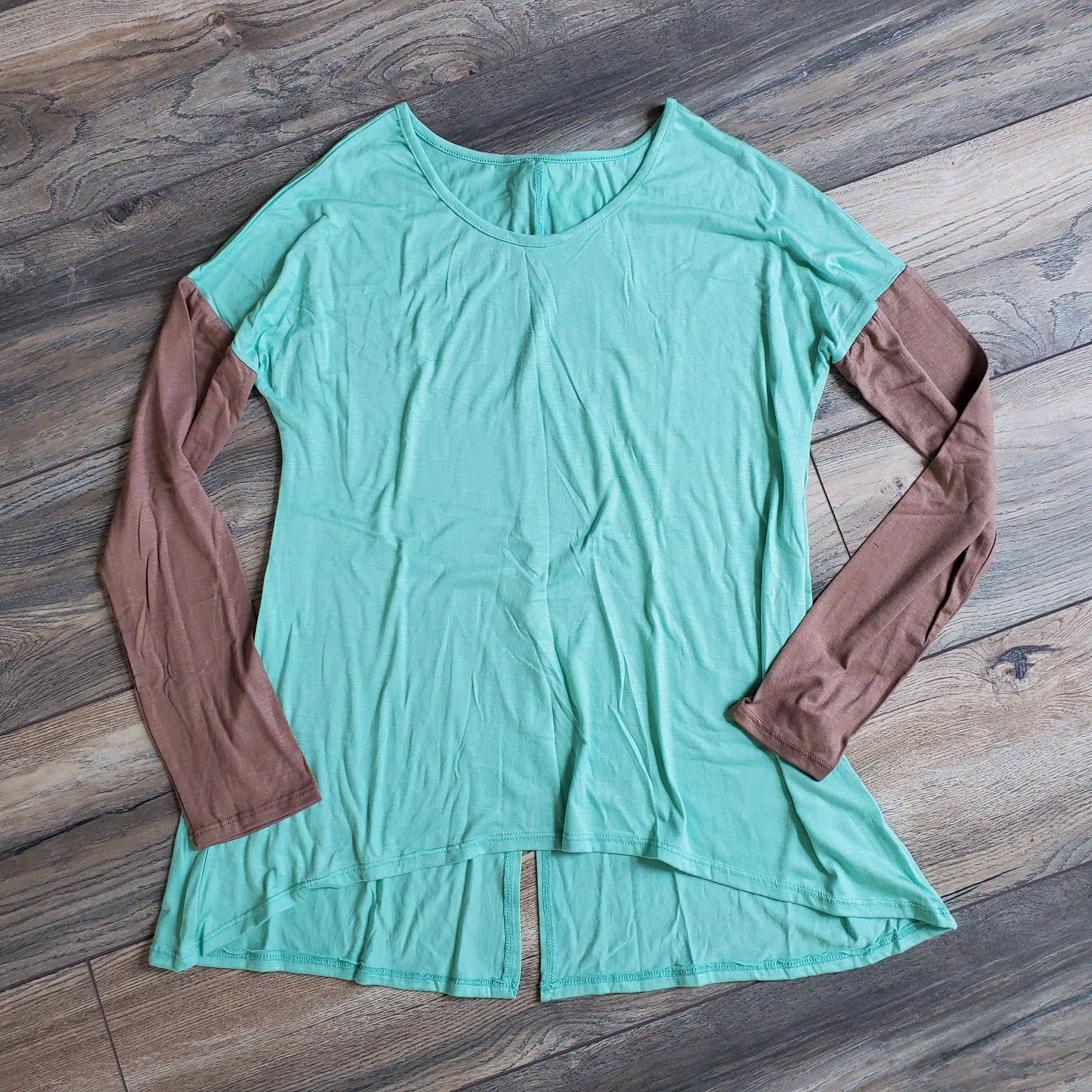 Two Tone Long Sleeve Top