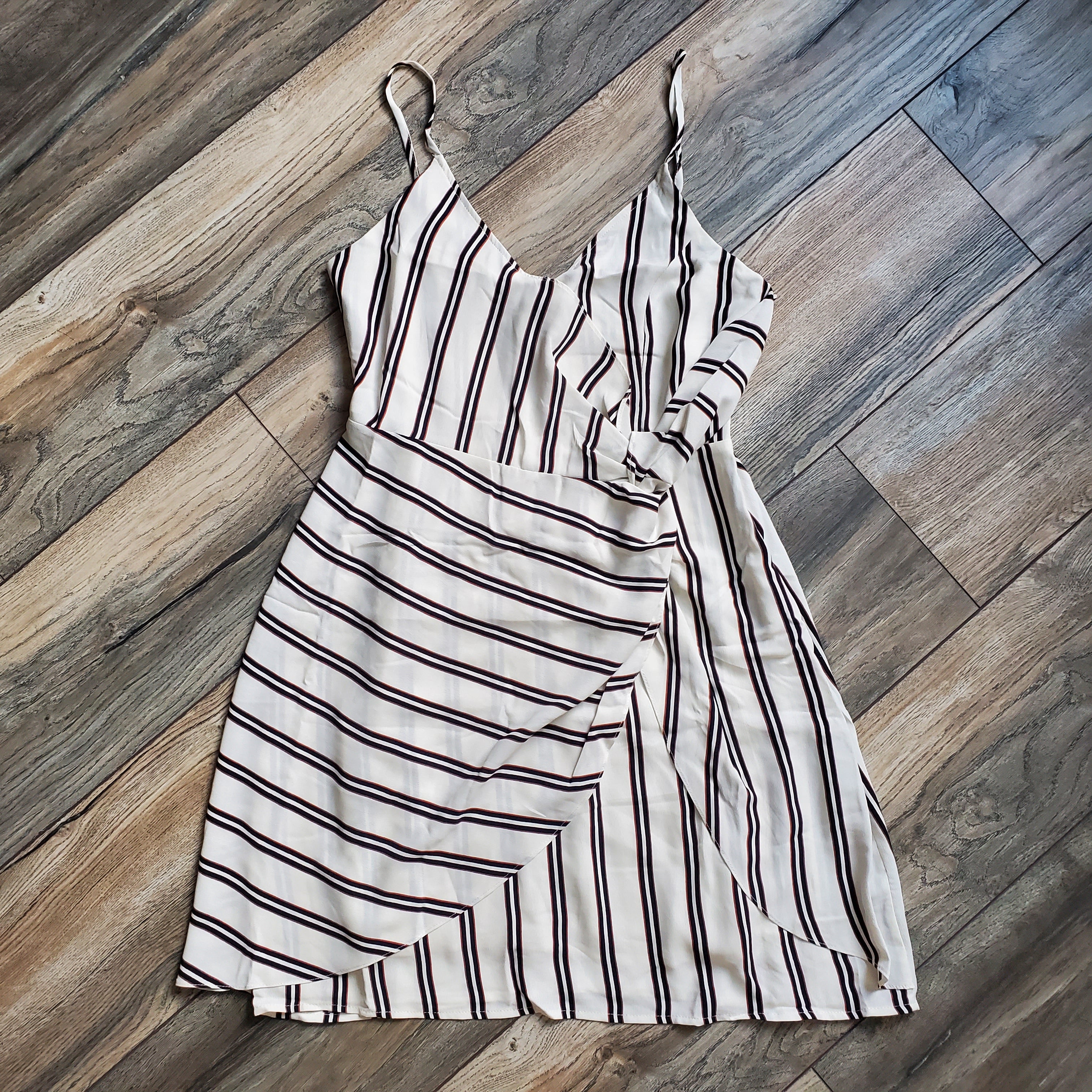 Striped White Dress