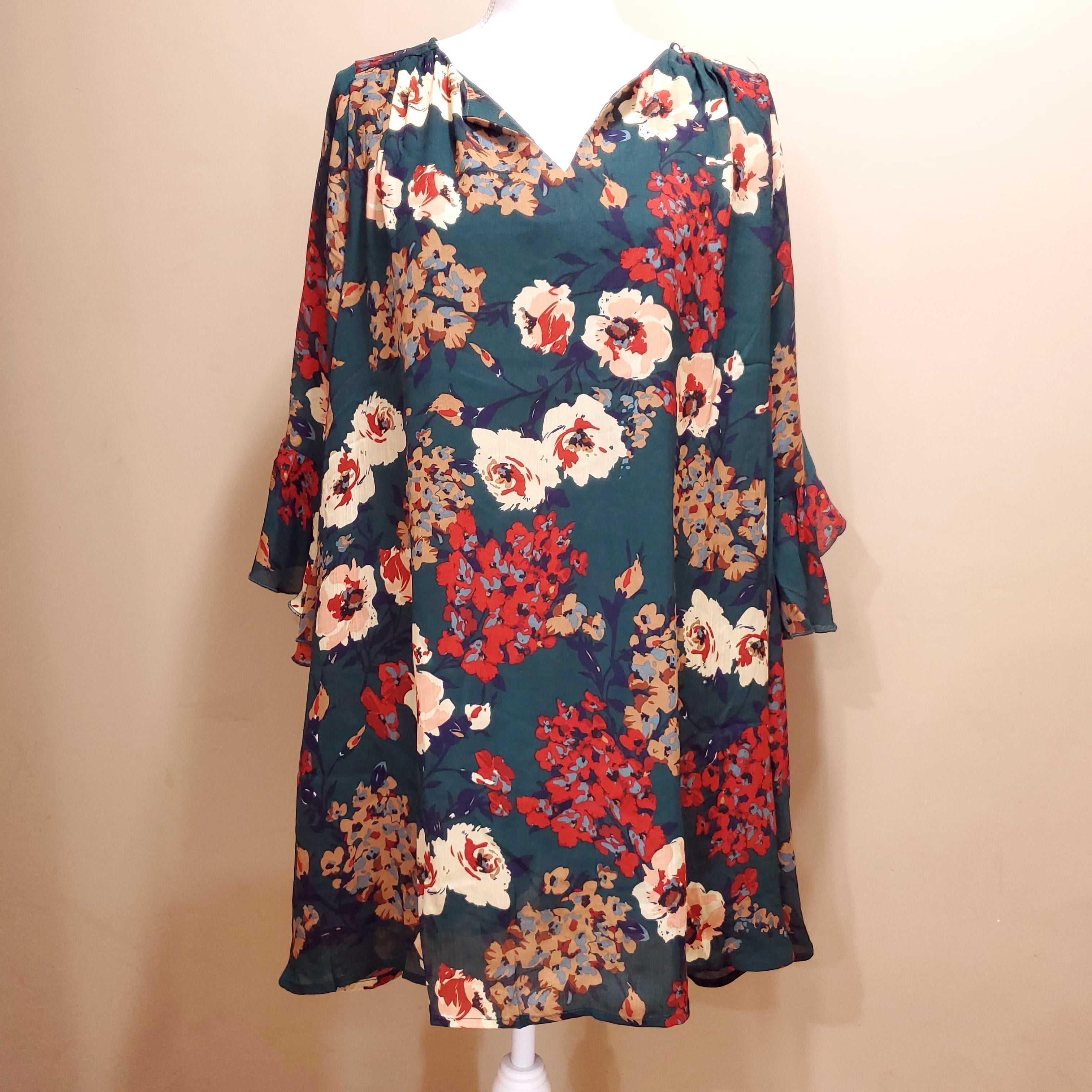 Green Floral Dress (medium)