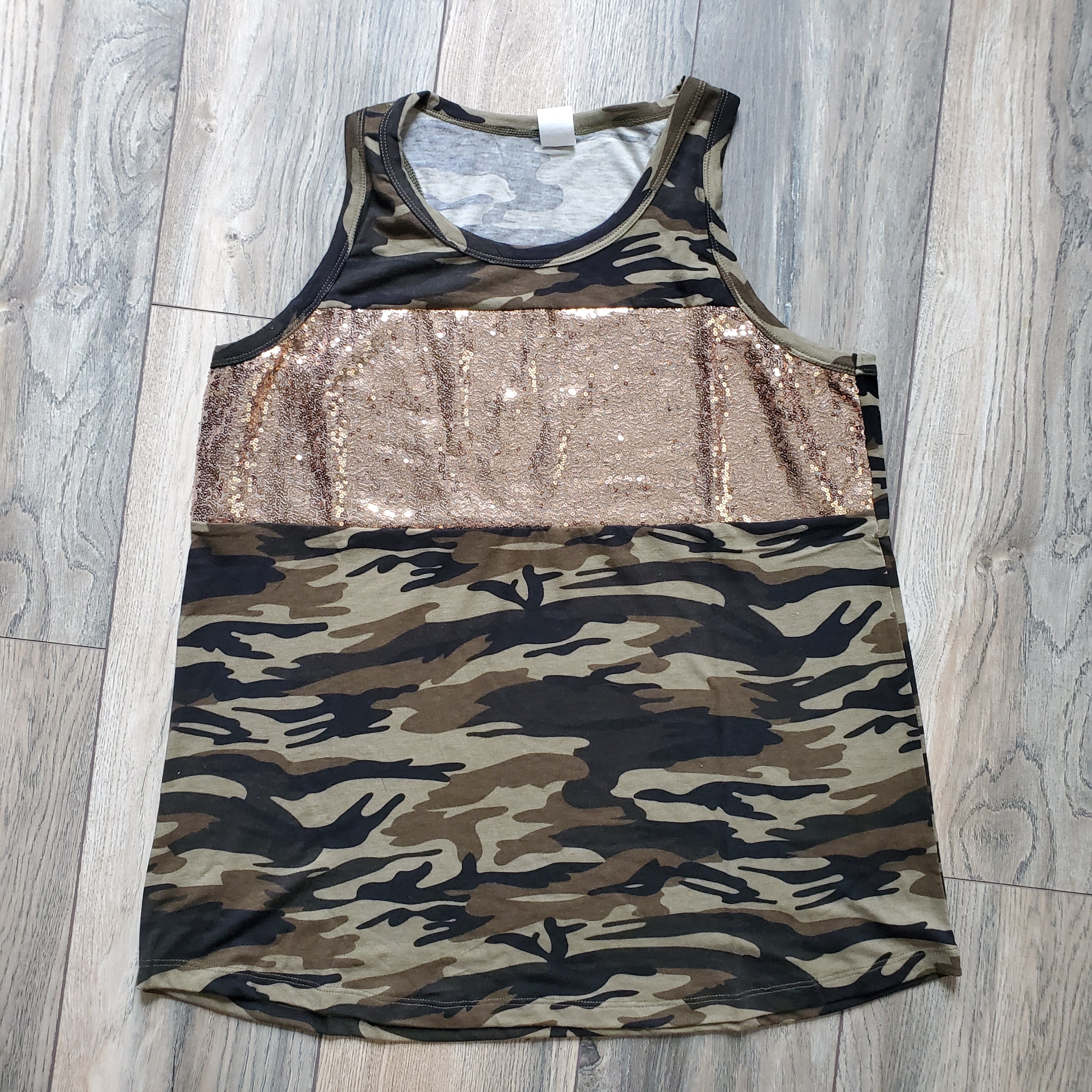 Sequin Camo Tank