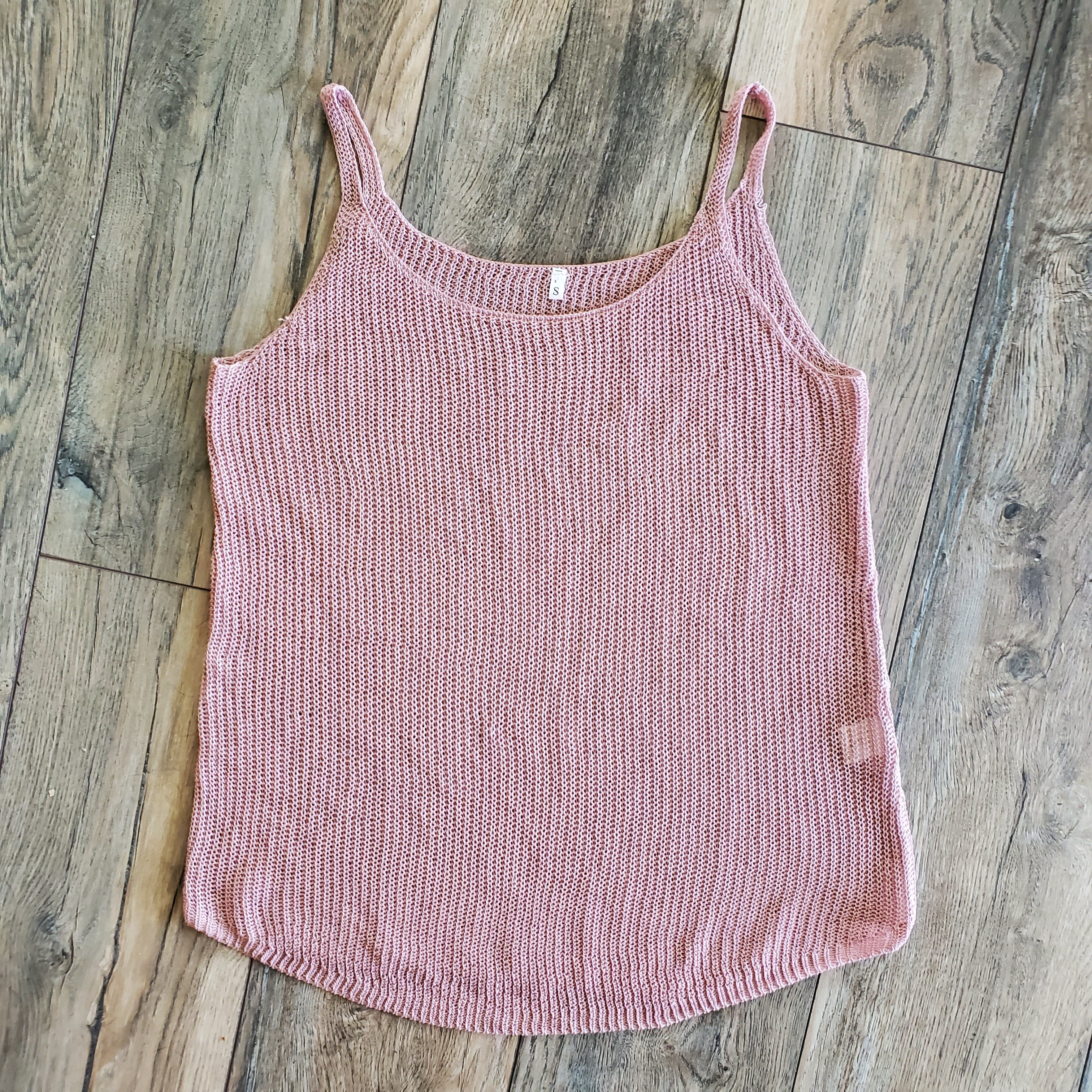 Pink Knit Tank (small)