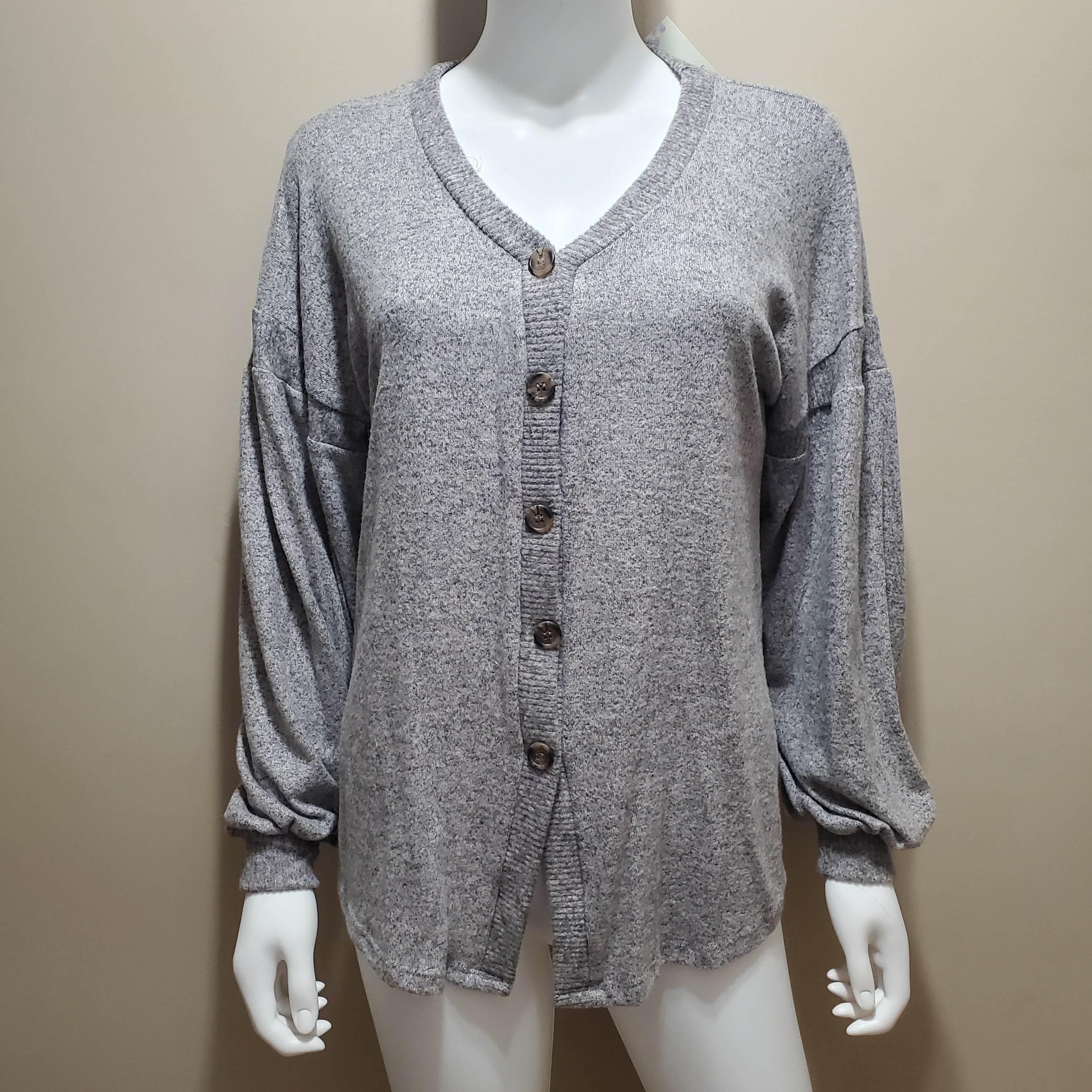 Hacci Knit Button Up Top
