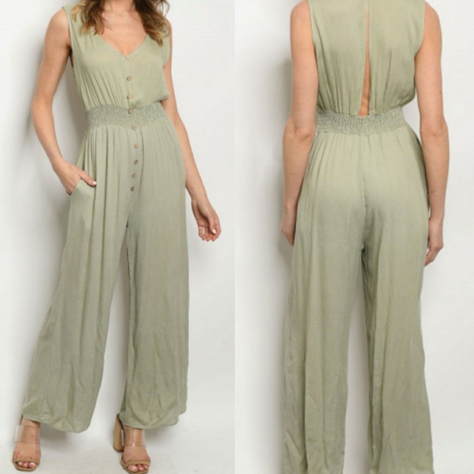 Crinkle Challis Jumpsuit