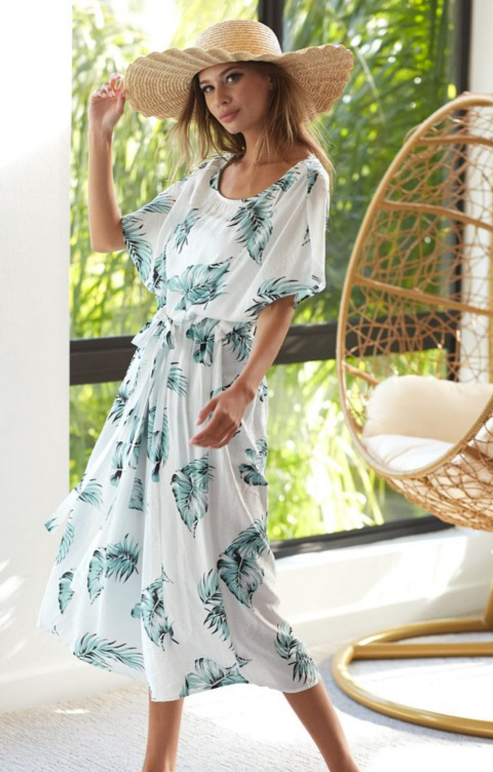 Tropical Poncho Dress