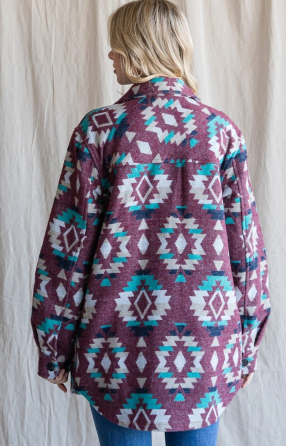 Aztec Burgundy Shacket