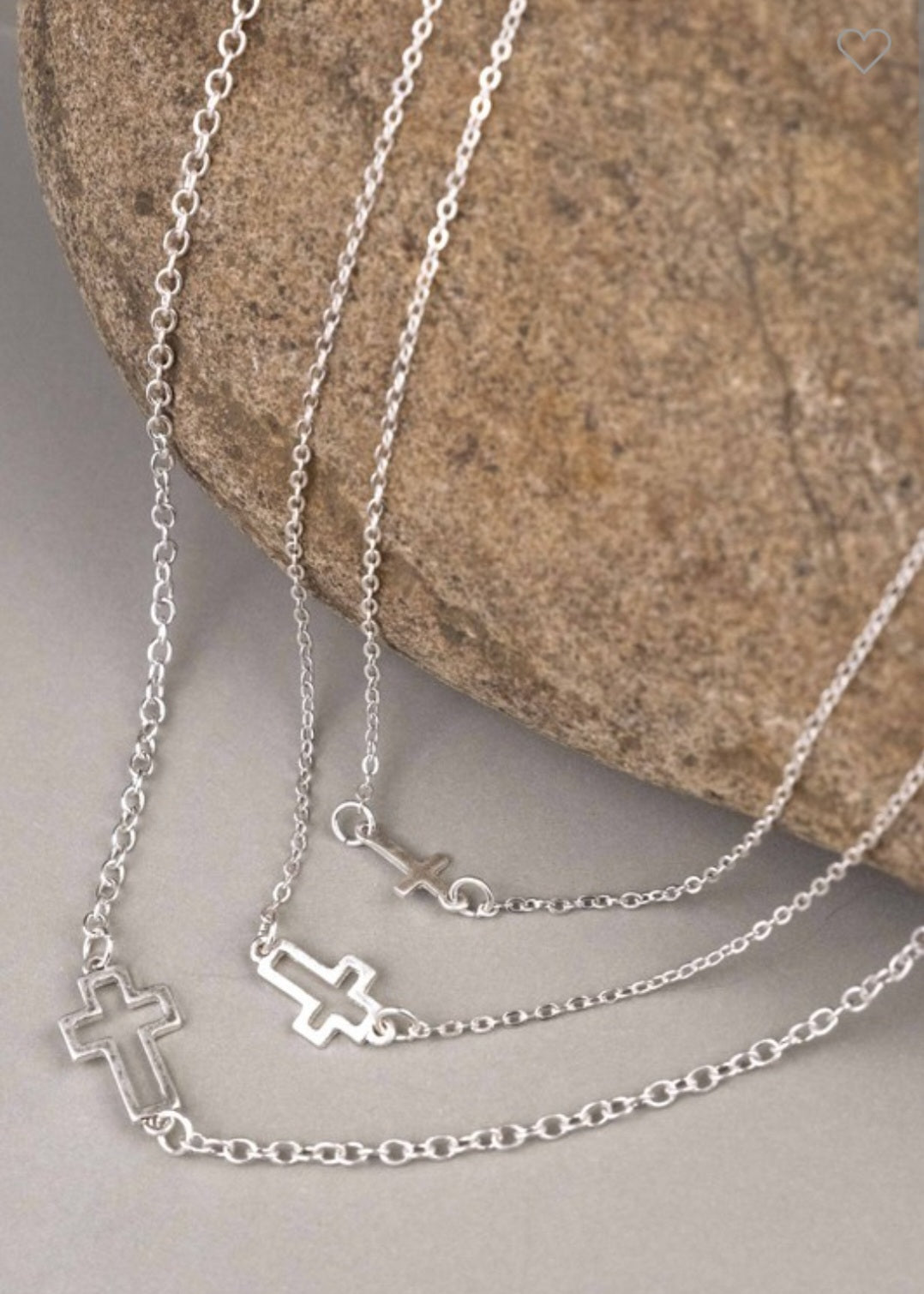 Triple Cross Necklace Set